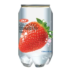 Glass bottle Strawberry drink